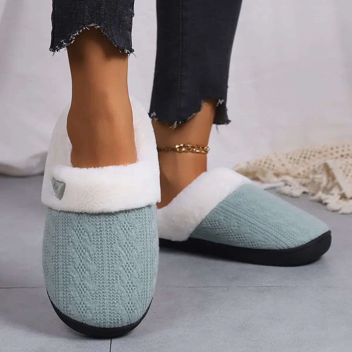 Winter Furry Slippers Indoor Outdoor Fluffy Suede - SensorySoftShop