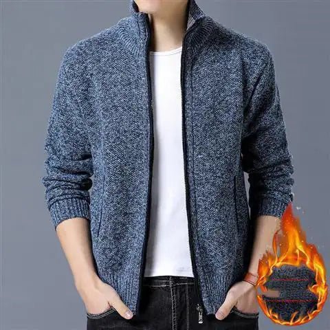Winter Men Sweater Coat Thick And Velvet - SensorySoft