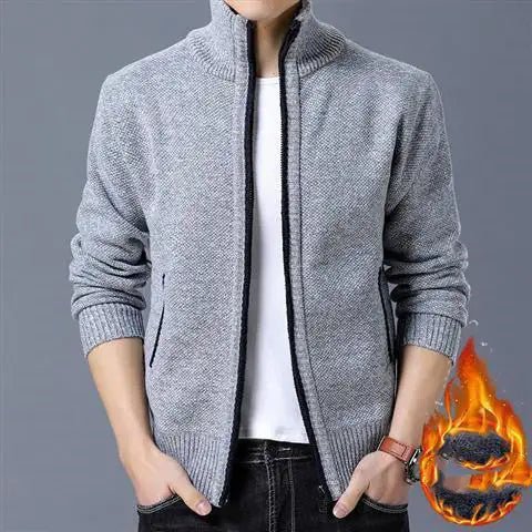 Winter Men Sweater Coat Thick And Velvet - SensorySoft