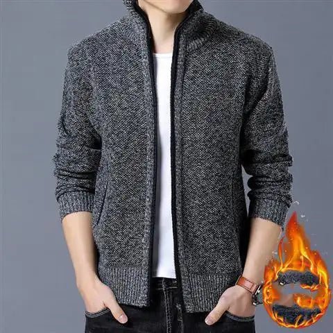 Winter Men Sweater Coat Thick And Velvet - SensorySoft