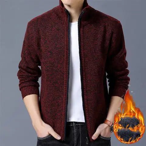 Winter Men Sweater Coat Thick And Velvet - SensorySoft