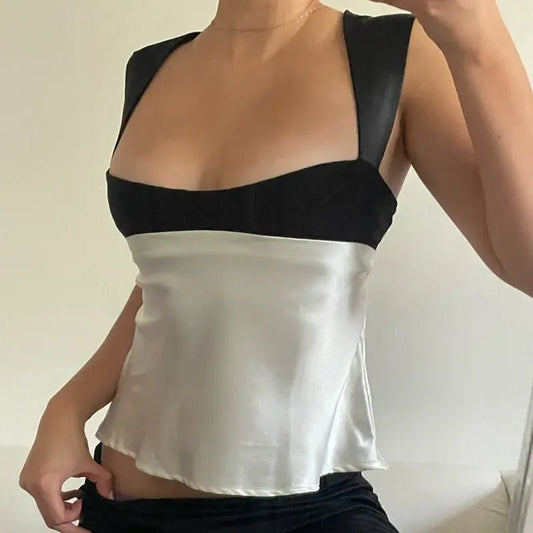 Women Satin Clothes Camisole Crop Tops Summer - SensorySoftShop