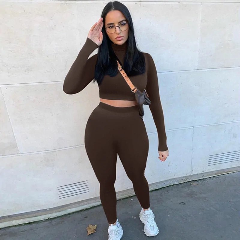 Women Sport Fitness 2 Two Piece Set Tracksuit - SensorySoftShop