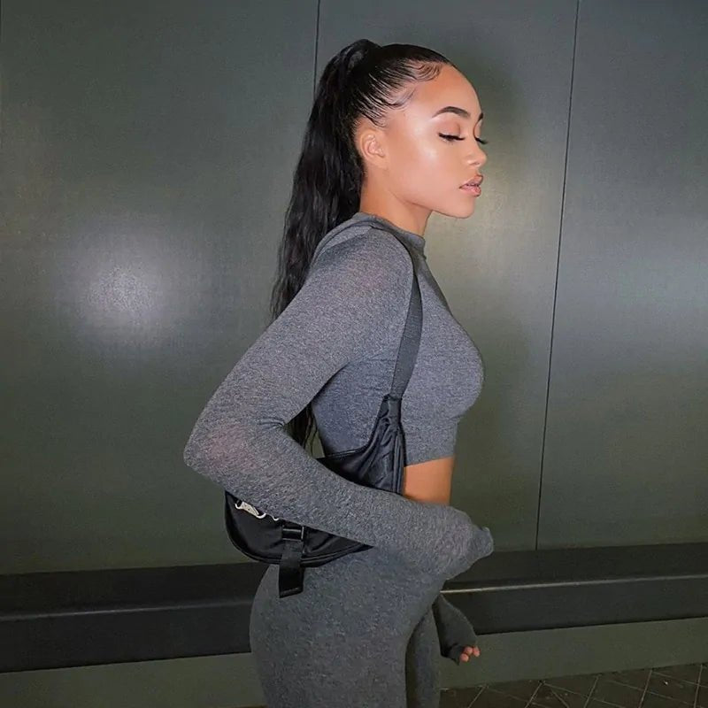 Women Sport Fitness 2 Two Piece Set Tracksuit - SensorySoftShop