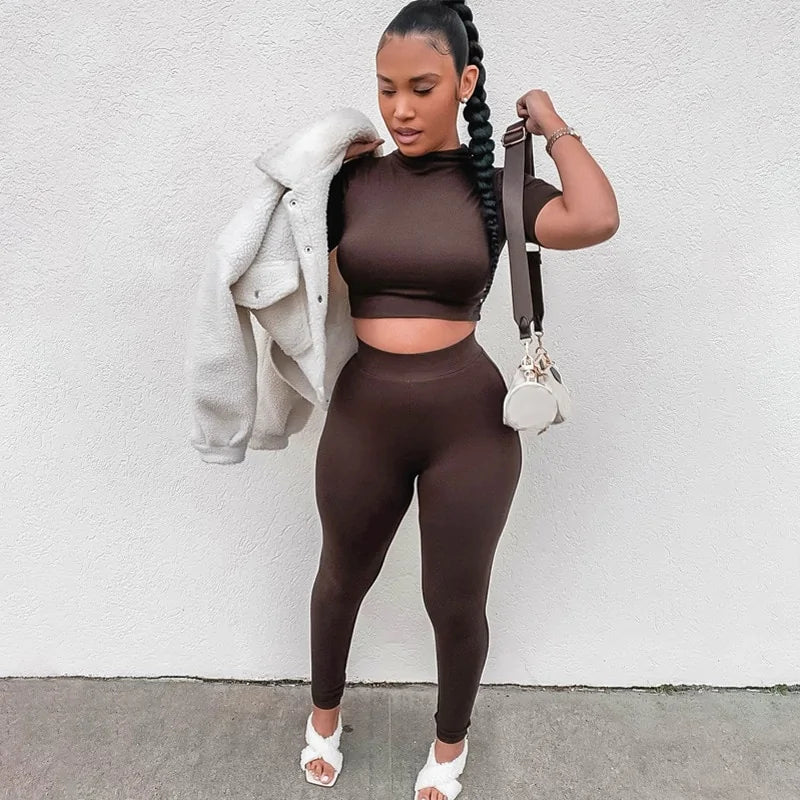 Women Sport Fitness 2 Two Piece Set Tracksuit - SensorySoftShop