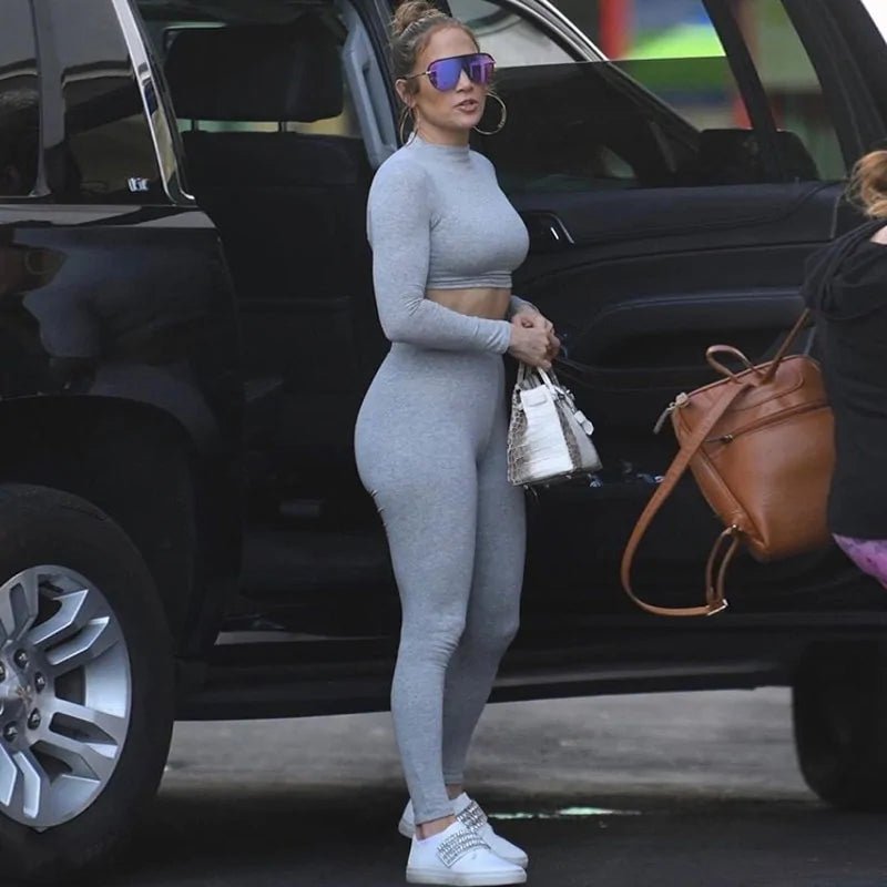 Women Sport Fitness 2 Two Piece Set Tracksuit - SensorySoftShop