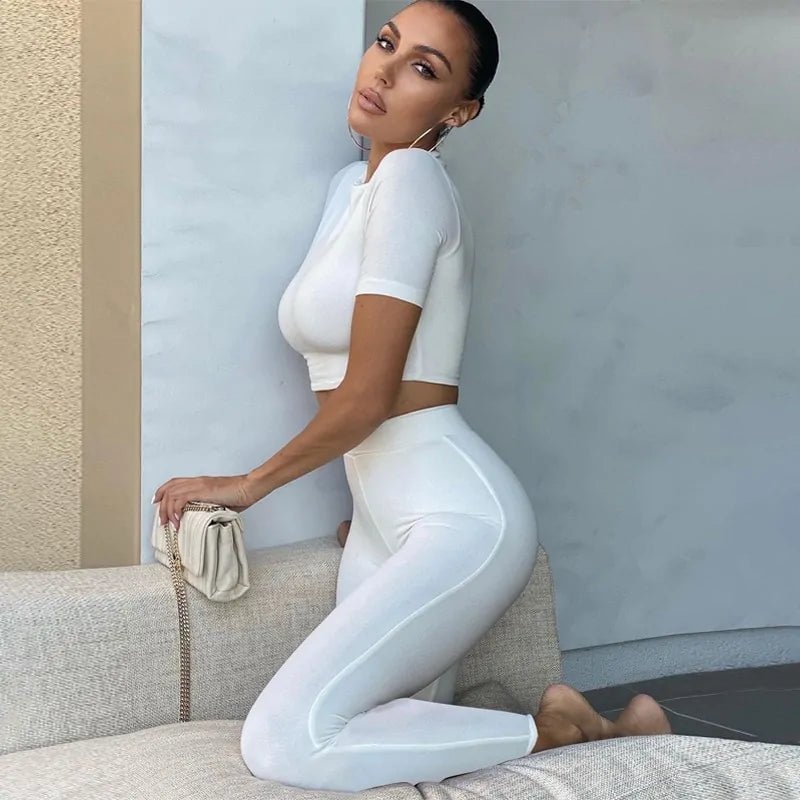 Women Sport Fitness 2 Two Piece Set Tracksuit - SensorySoftShop