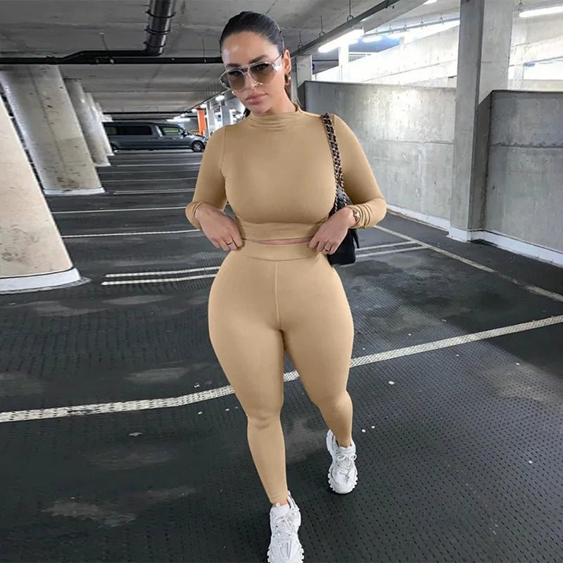 Women Sport Fitness 2 Two Piece Set Tracksuit - SensorySoftShop