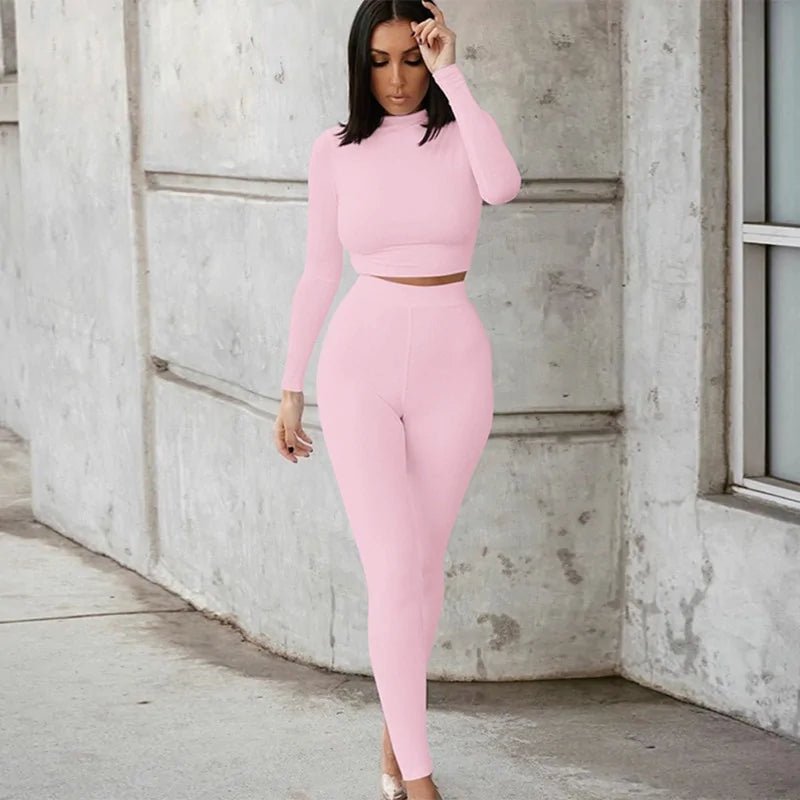 Women Sport Fitness 2 Two Piece Set Tracksuit - SensorySoftShop