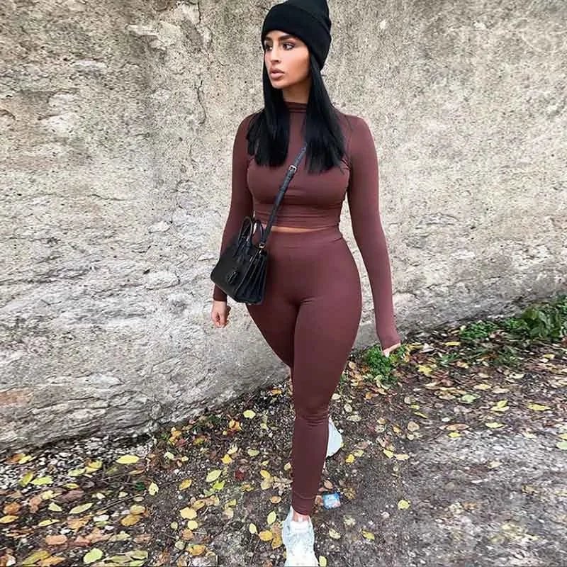Women Sport Fitness 2 Two Piece Set Tracksuit - SensorySoftShop