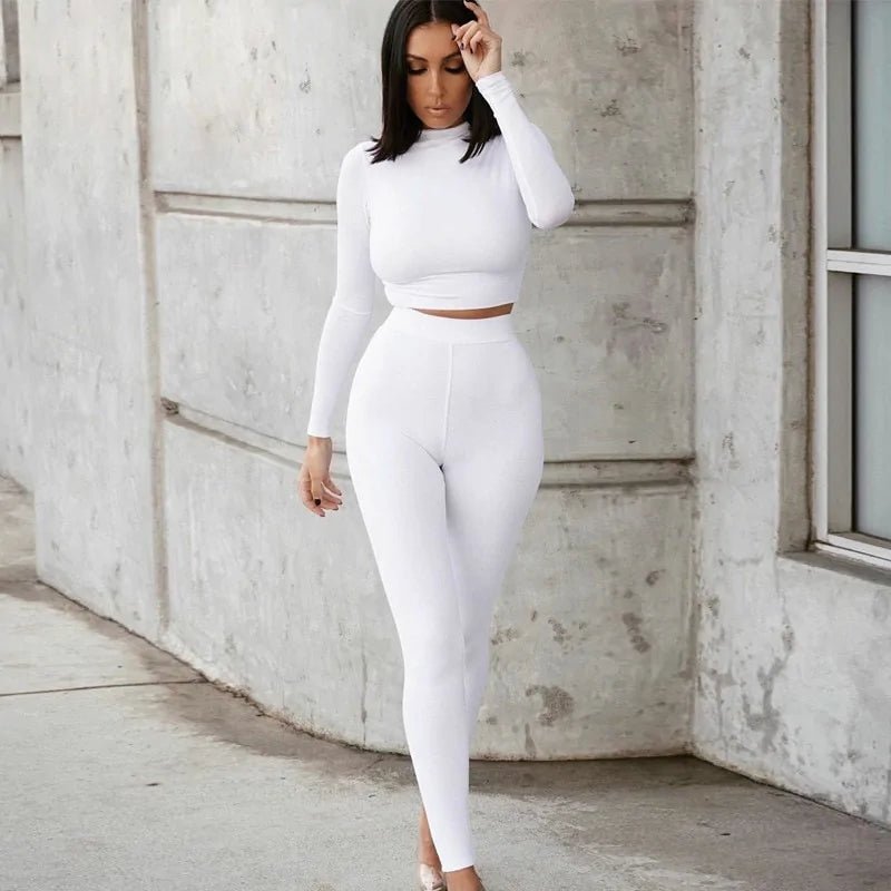 Women Sport Fitness 2 Two Piece Set Tracksuit - SensorySoftShop