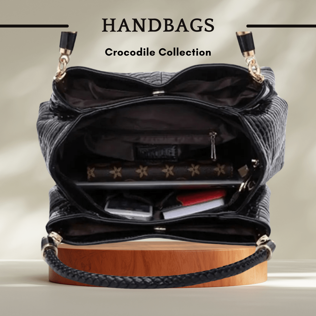 Women's 2025 Crocodile Pattern Handbag and Shoulder Bag - SensorySoft