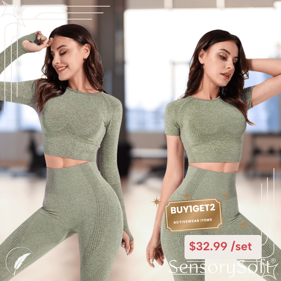 Women's 5 Piece Yoga Set - SensorySoftShop