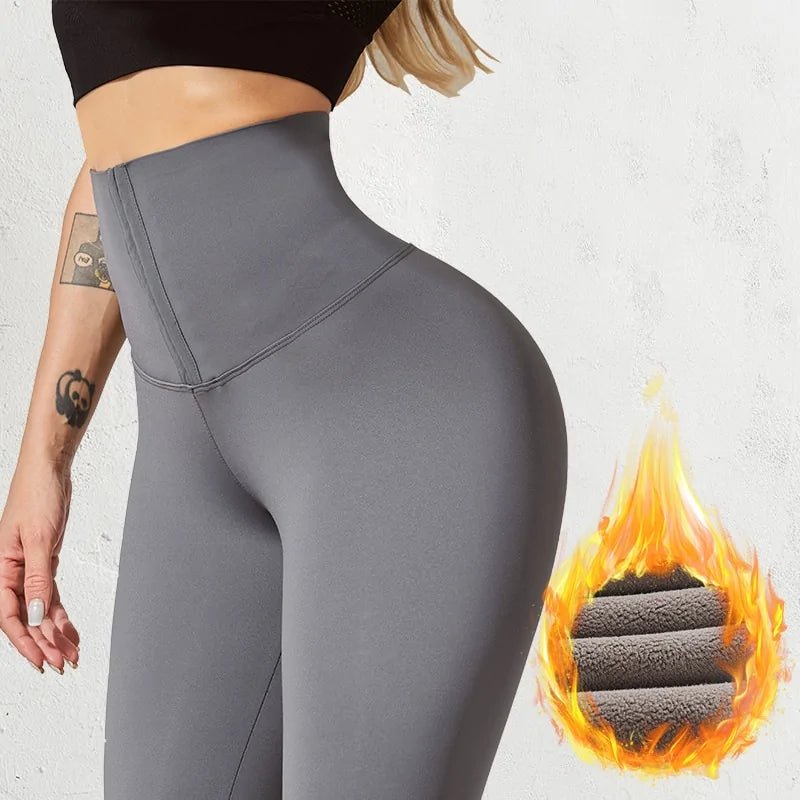 Women's High Waist Warm Leggings for Fitness Sports - SensorySoftShop