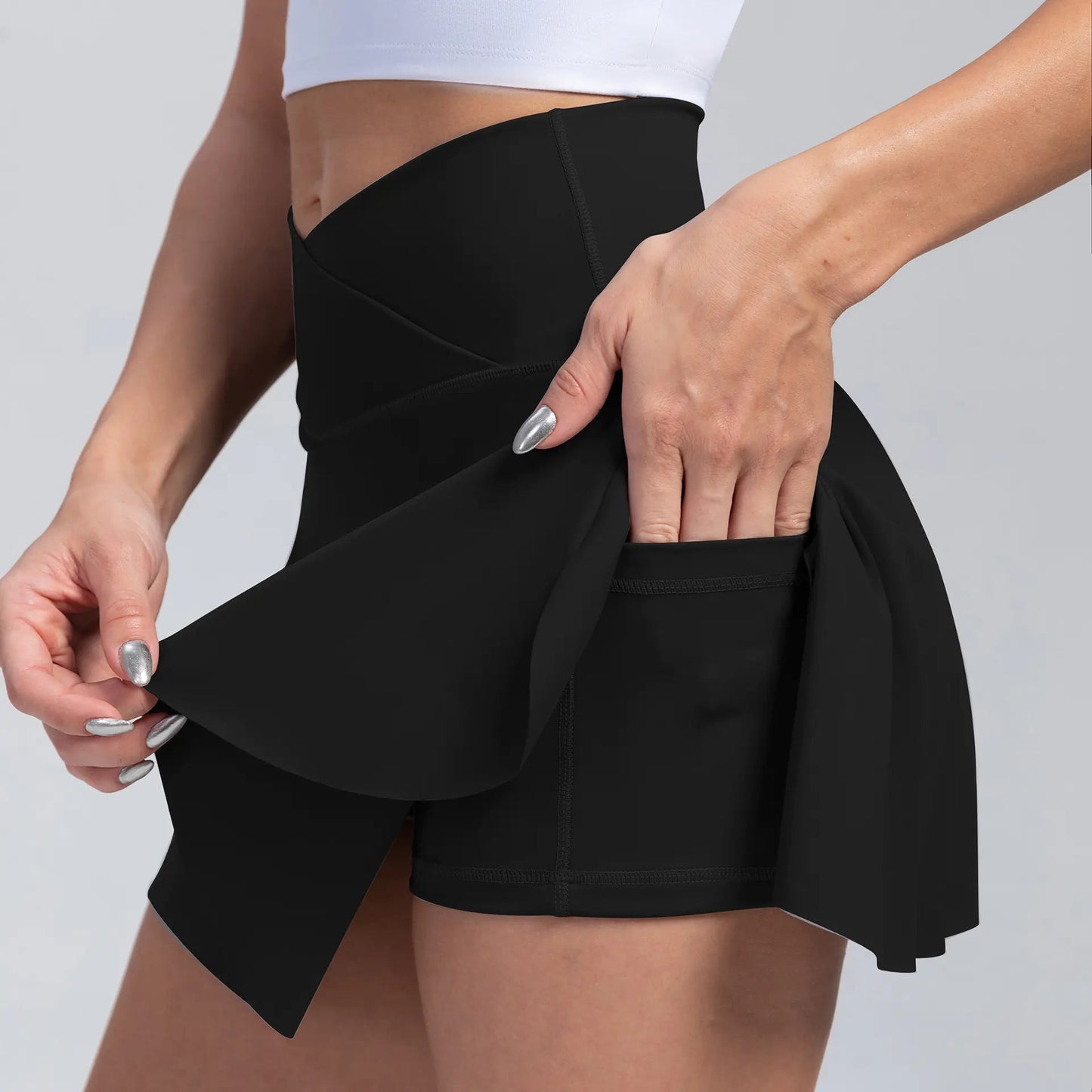 Women's High - Waist Yoga Skirt Shorts - SensorySoftShop