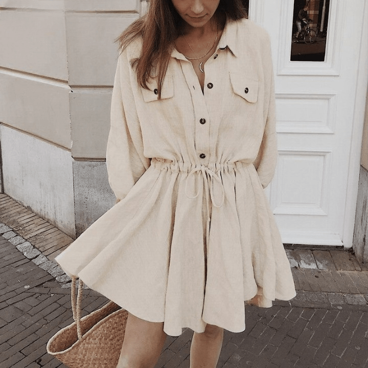 Women's Linen Cotton Summer Dress - SensorySoft