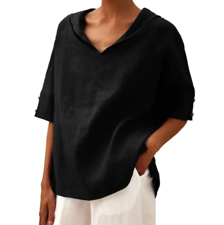 Women's Loose Cotton and Linen Shirt - SensorySoftShop