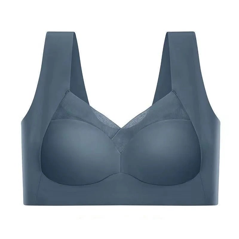 Women's One - piece Fixed Latex Cups Non - marking Sports Bra - SensorySoft