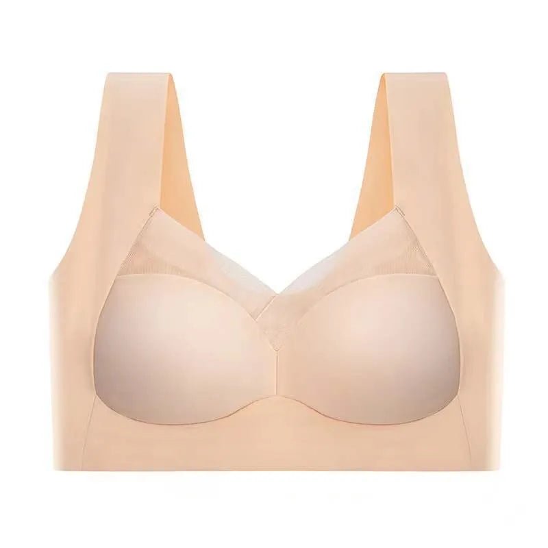 Women's One - piece Fixed Latex Cups Non - marking Sports Bra - SensorySoft