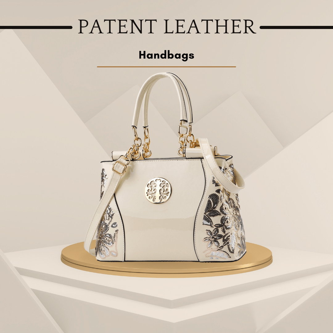 Women's Patent Leather Cowhide Shoulder Bag - SensorySoft