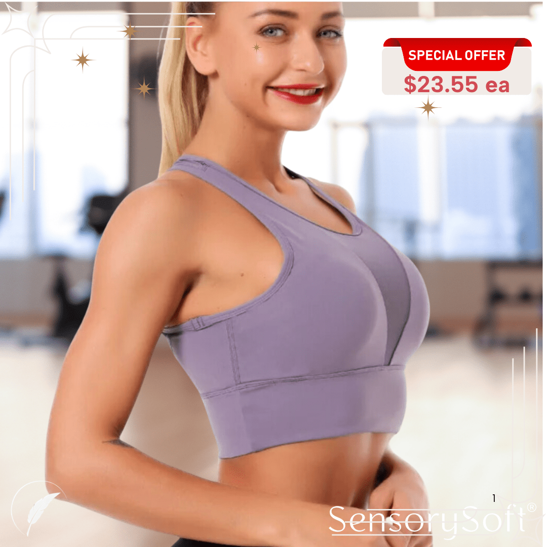 Women’s Push Up Gym Bra | Seamless Activewear for Comfort & Support - SensorySoft