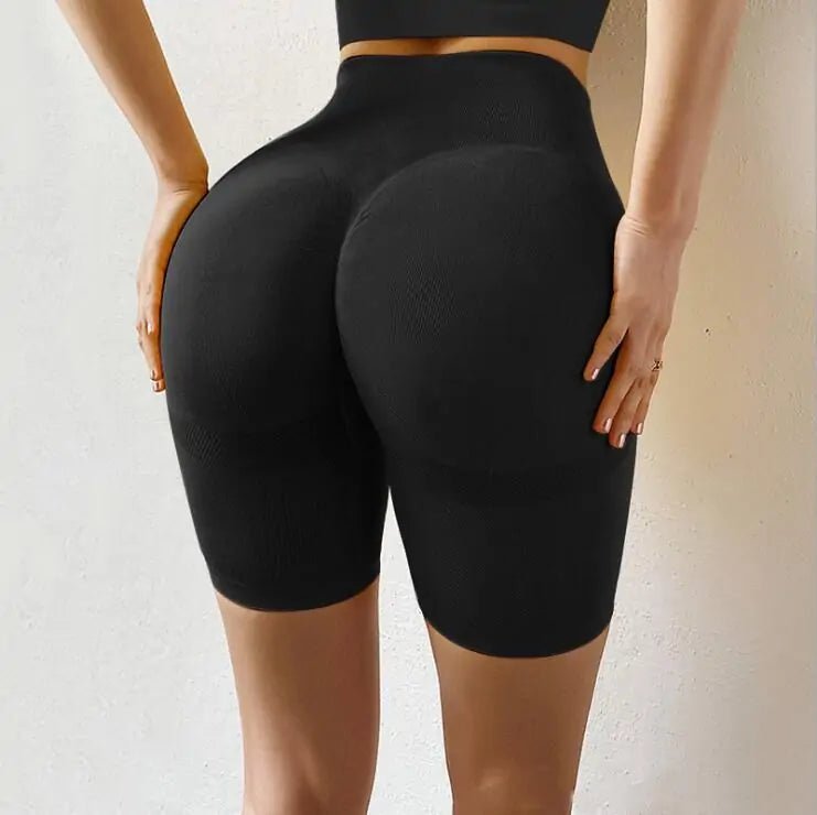 Women's Slim Fit High Waist Soft Nylon Yoga Sport Shorts - SensorySoft