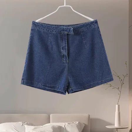 Women's Summer Denim Shorts and Vest Set – High Waist, Wide Leg - SensorySoft