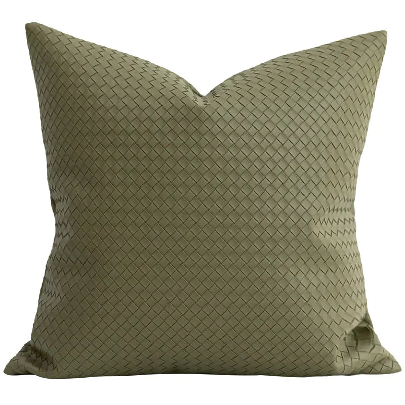 Woven Textured PU Leather Pillow Covers - SensorySoft