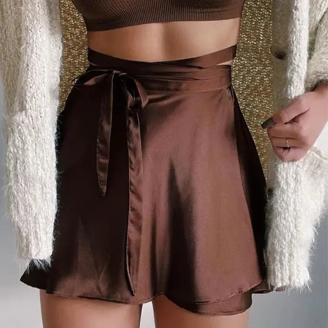 Wrap - Designed Satin Mini Skirt - SensorySoft