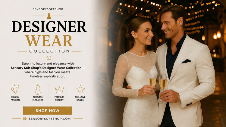 Designer Wear - SensorySoft - stunning evening wear and luxury items that stand out when you want to dress up for a special occasion