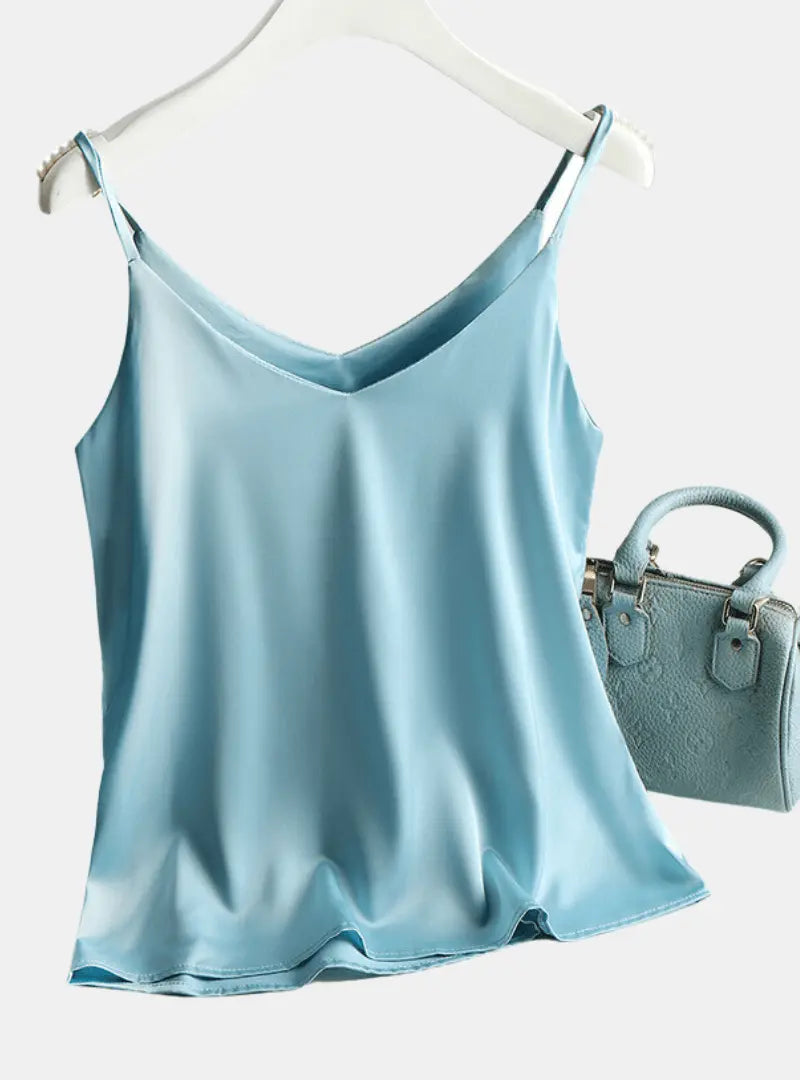 Blusa de Cetim Regata - Satin Tank Tops