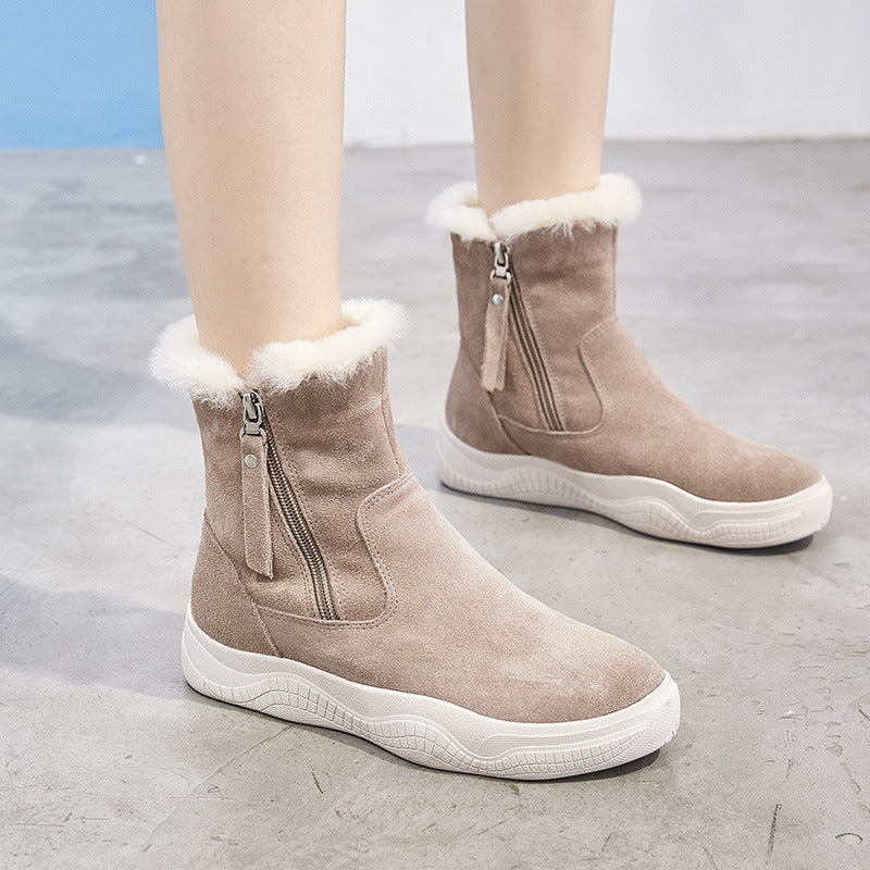Women's Winter Short Fur Lined Boots