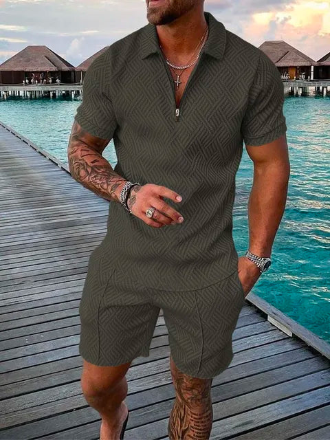 2025 Summer Men's Two-Piece Casual Sportswear Set