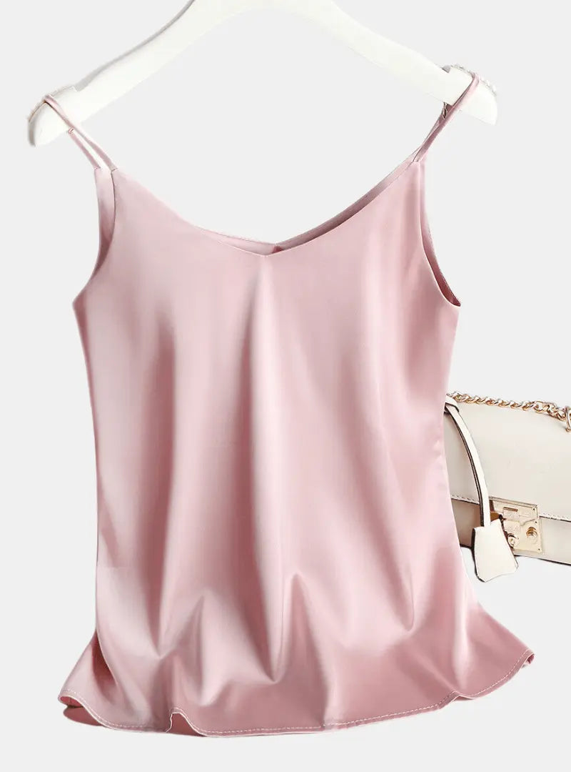 Blusa de Cetim Regata - Satin Tank Tops