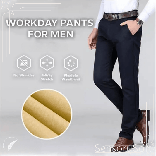 4 Way Stretch Workday Mens Pants - SensorySoft