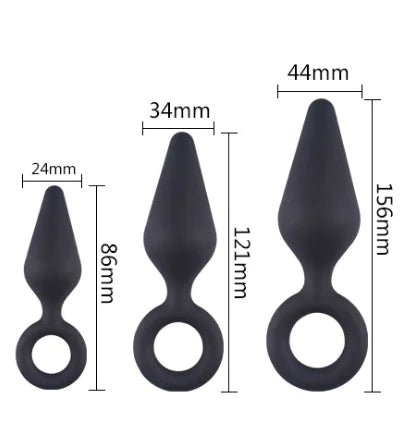 5 - Piece Anal Plug Set with Vibrating Eggs for Adults - SensorySoft