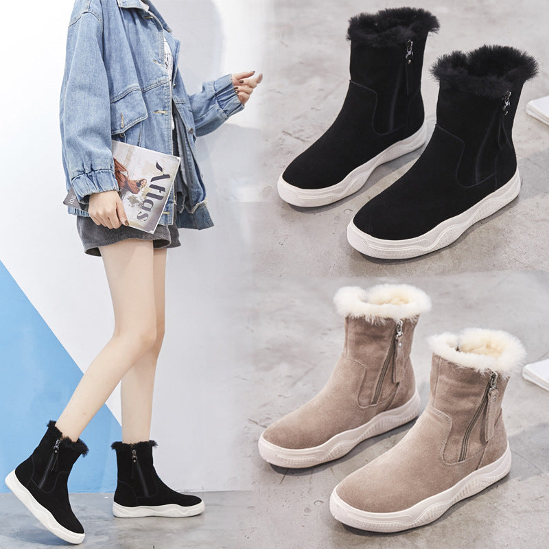 Women's Winter Short Fur Lined Boots
