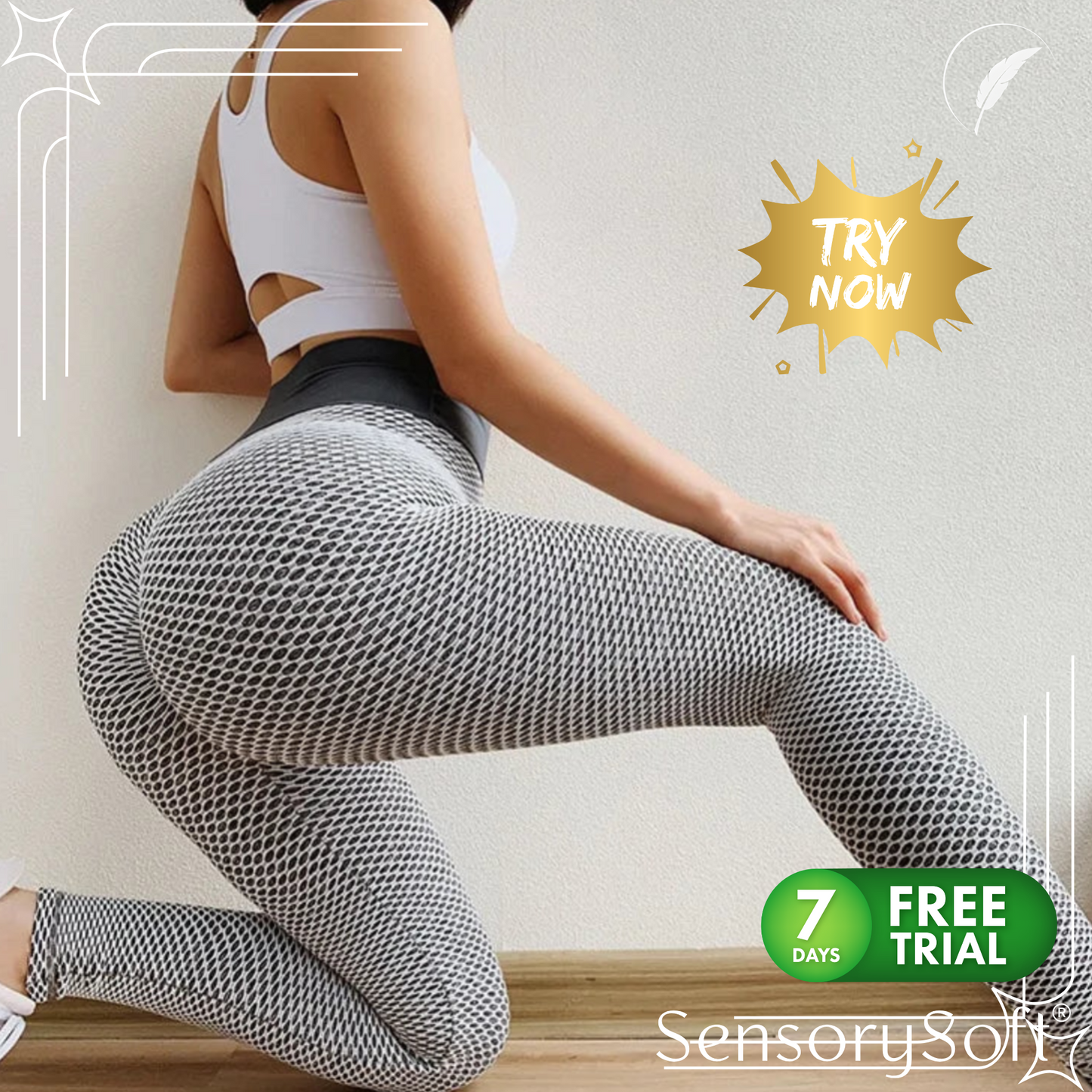 Honeycomb Seamless High Waist Fitness Leggings