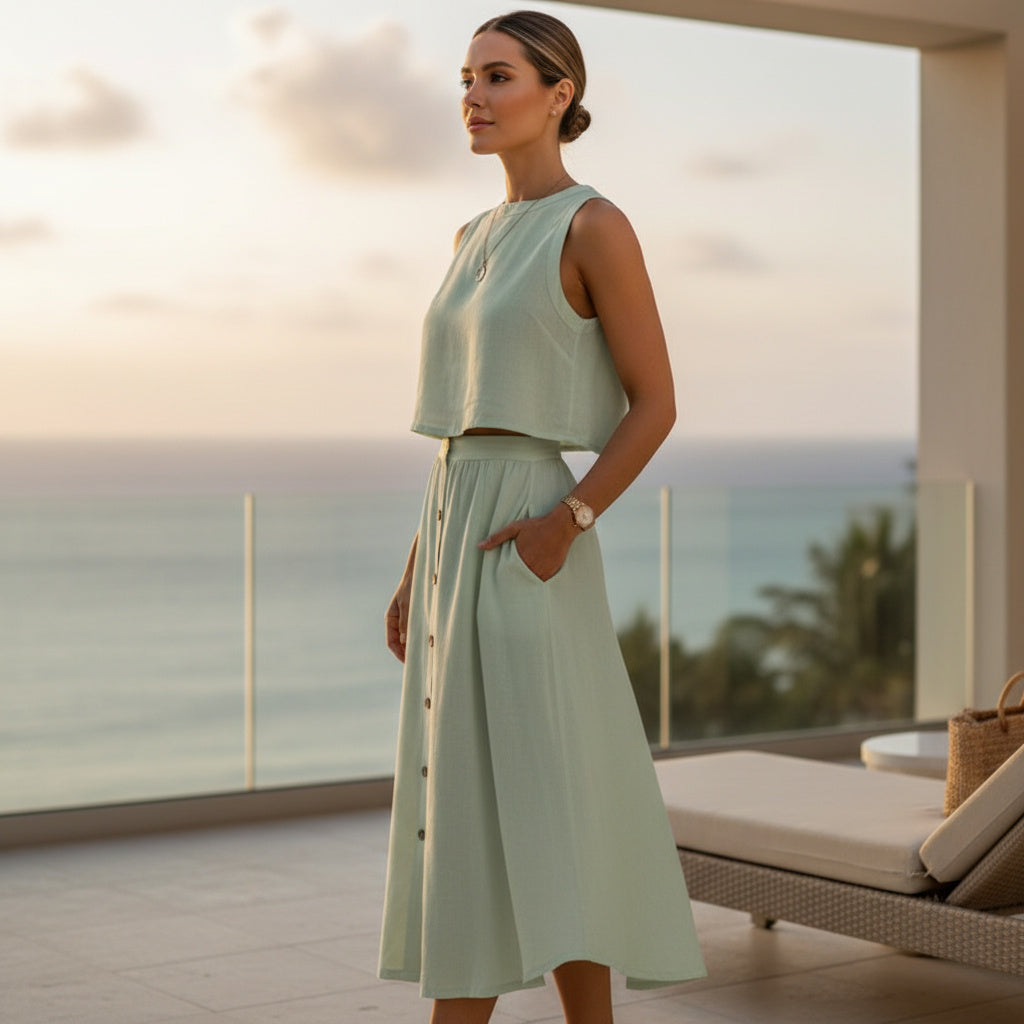 Amalfi Coast Linen Luxe Set