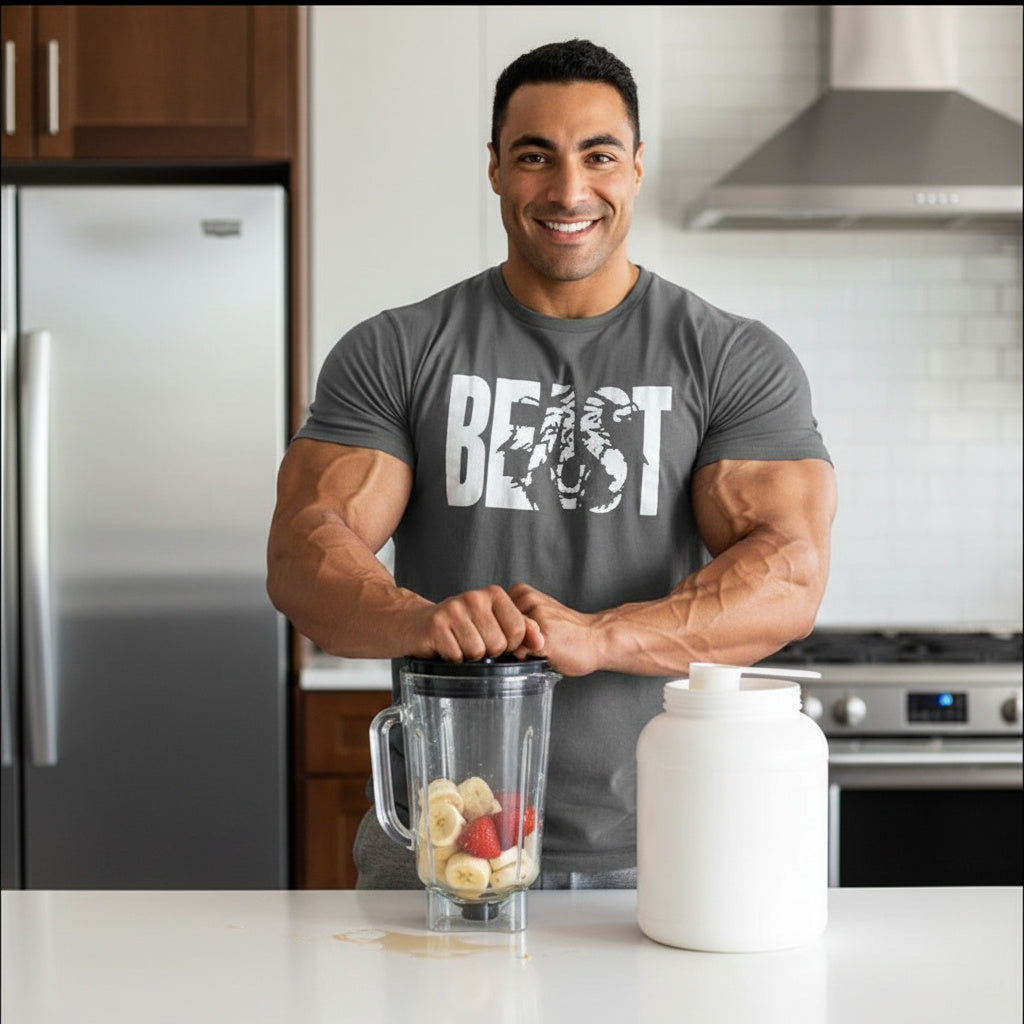 Cotton Short Sleeve Beast Men's T-Shirt