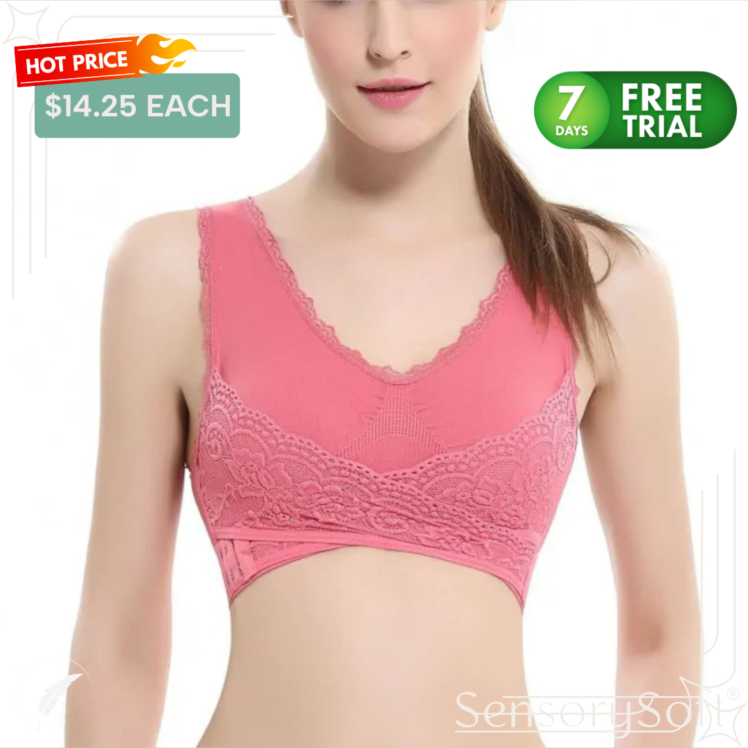 Seamless Push Up Vest Lace Bra