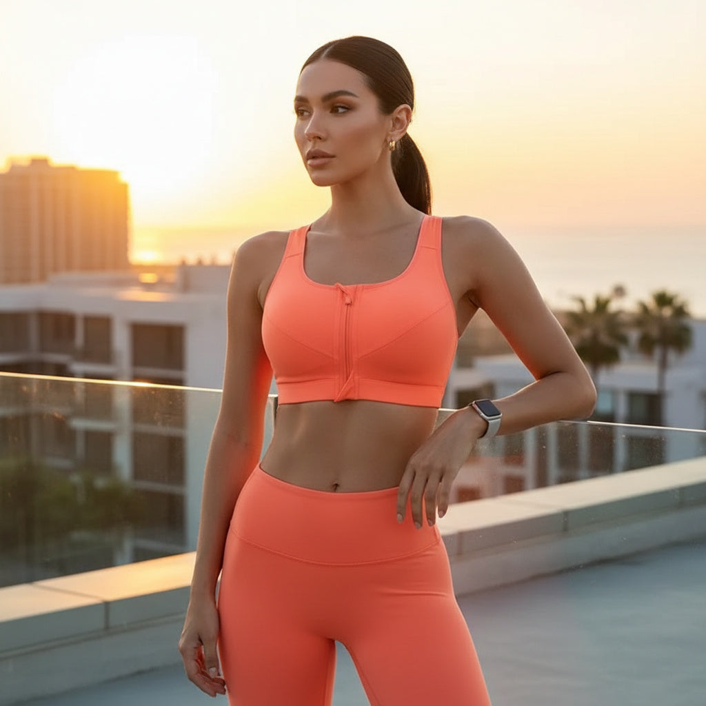 Women’s Front-Zip High Support Sports Bra