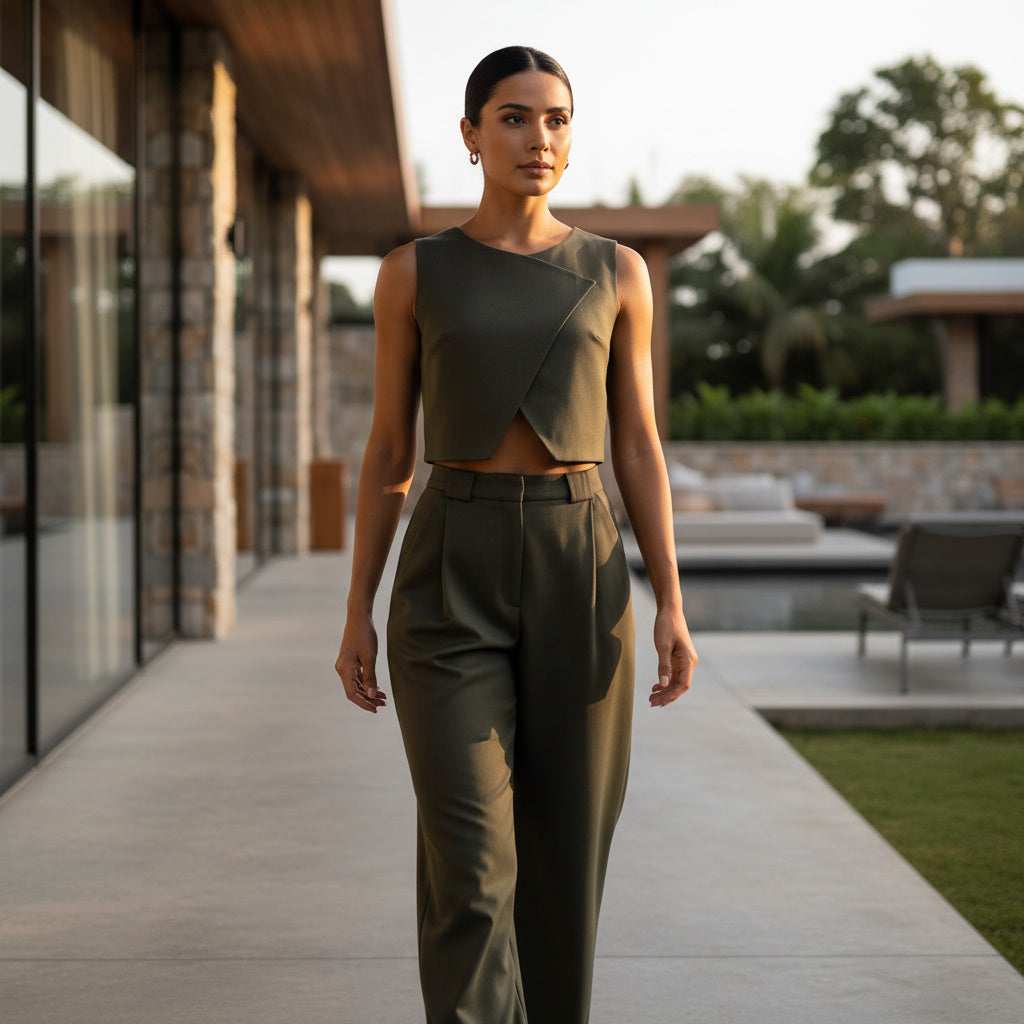 The Modern Muse Sleeveless Tailored Set