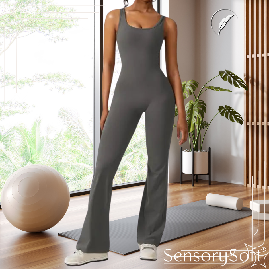 Backless Flare Yoga Bodysuit