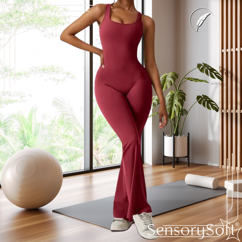 Backless Flare Yoga Bodysuit