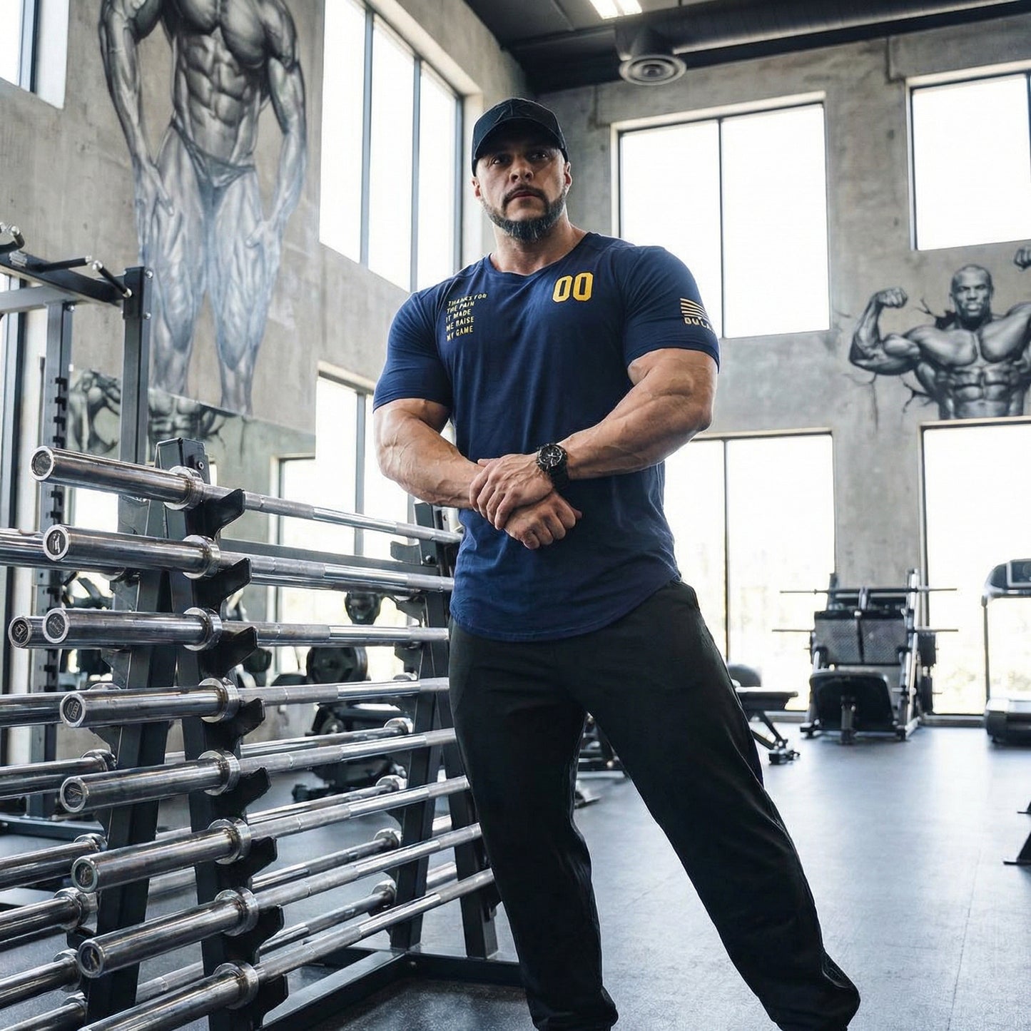 Men's Fitness Crew Neck Stretch T-Shirt by Gym Brothers