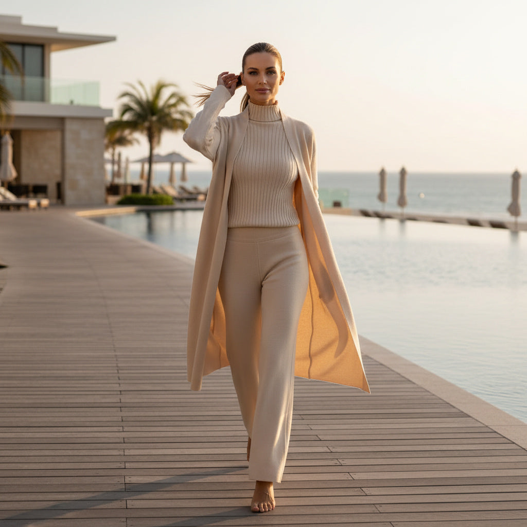  Chic Commuter™ 3-Piece Knit Set -POOL