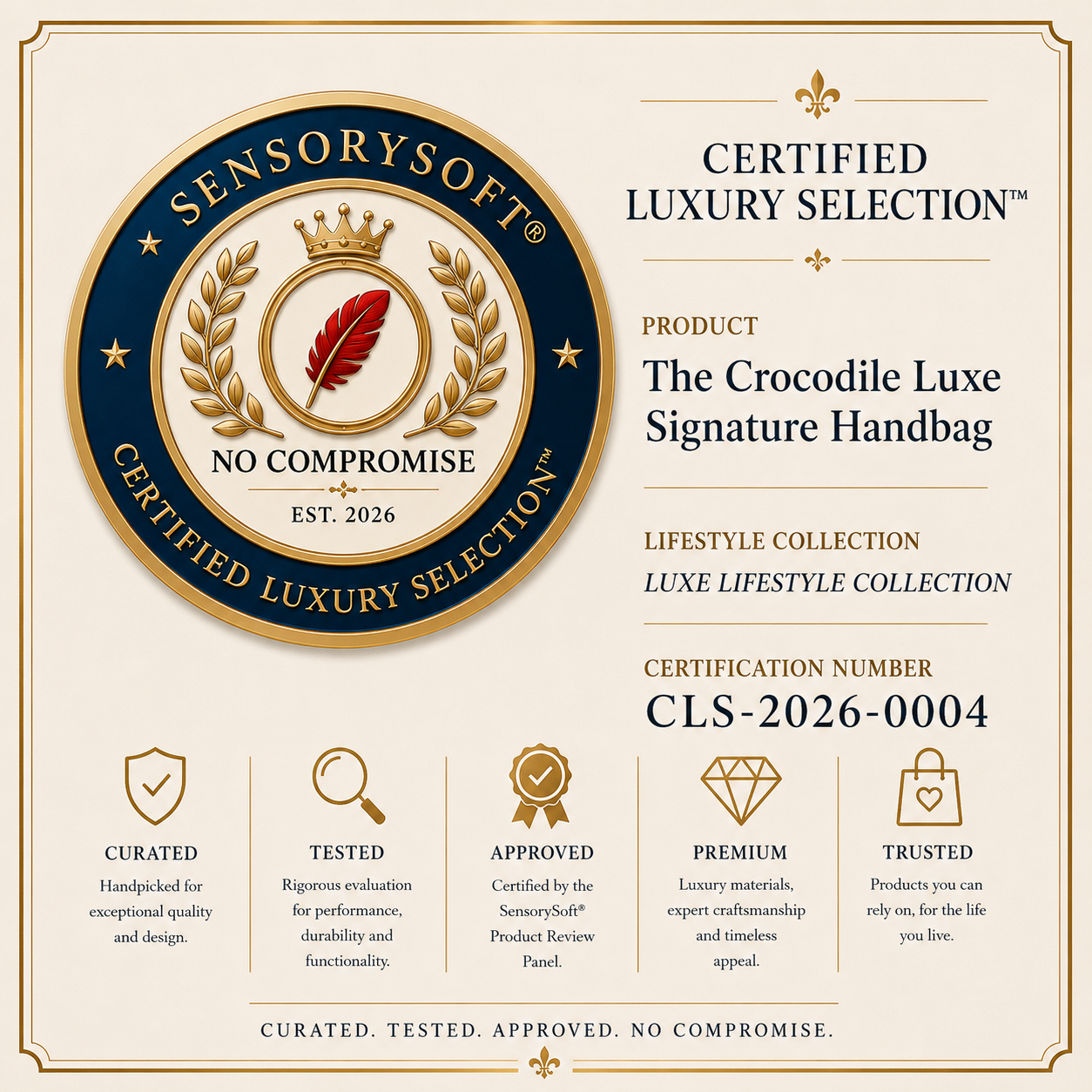 The Crocodile Luxe Signature Handbag