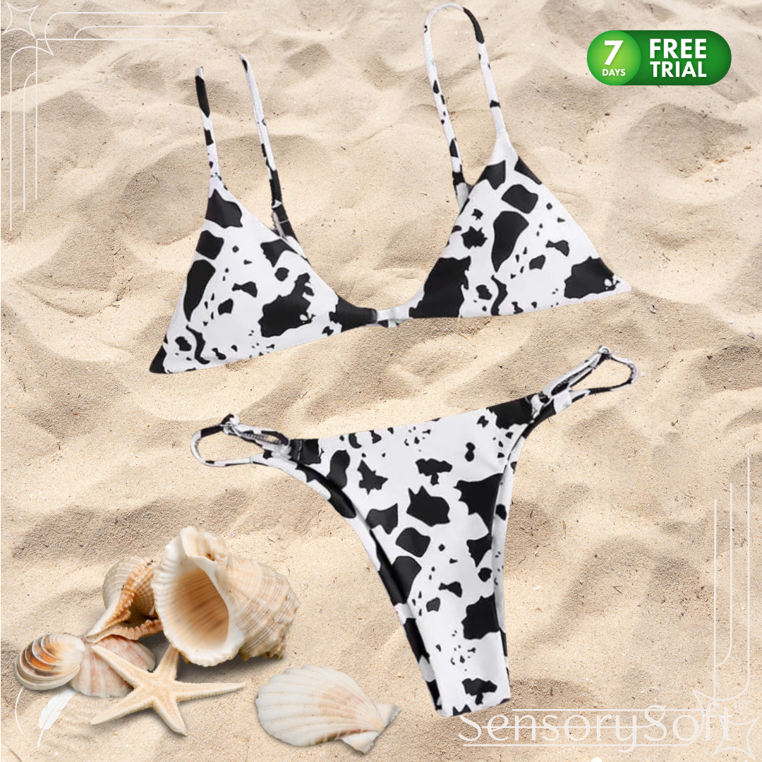 New Cow Print Swimsuit Women