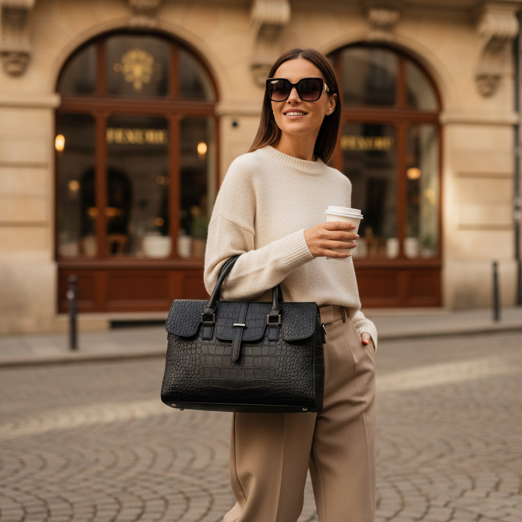 The Crocodile Luxe Signature Handbag